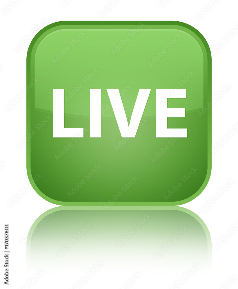 Live special soft green square button Live special soft green square button