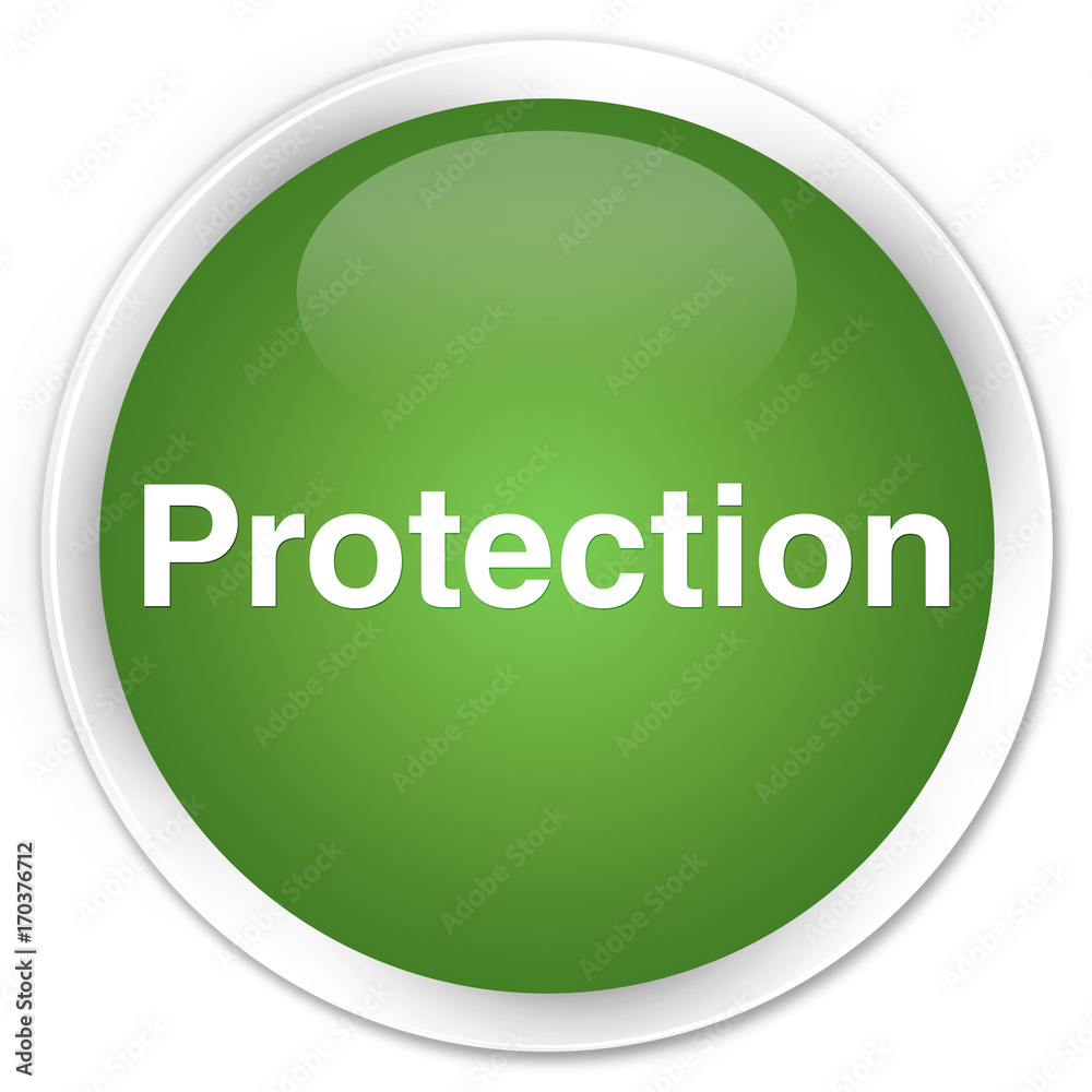 Protection premium soft green round button Protection premium soft green round button