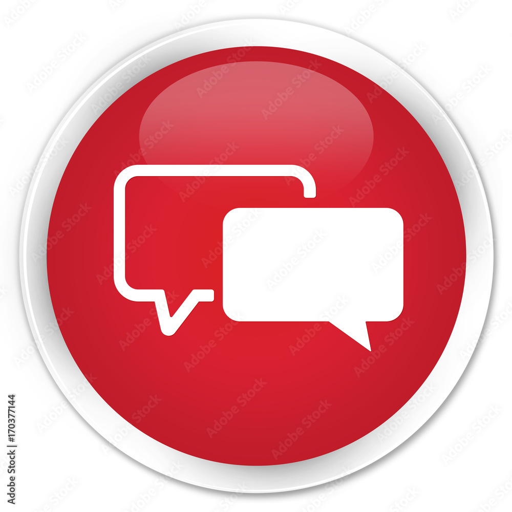 Testimonials icon premium red round button Testimonials icon premium red round button