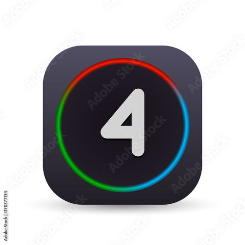 Dark MultiColor Web Button