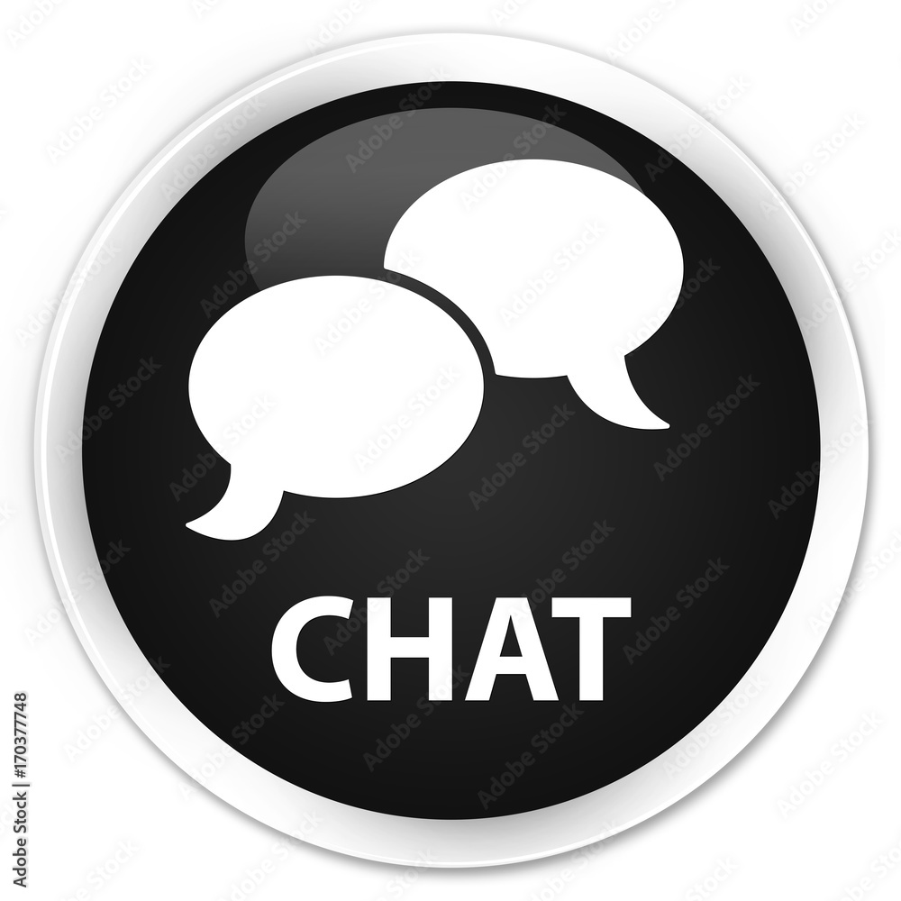 Chat premium black round button Chat premium black round button