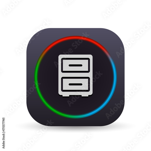 Dark MultiColor Web Button