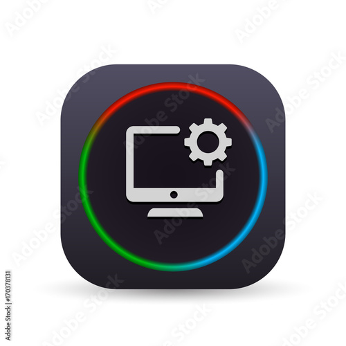 Dark MultiColor Web Button