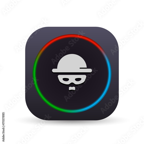 Dark MultiColor Web Button
