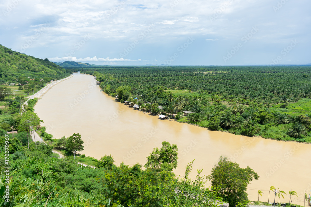 Curve of River and beautiful river side view. the view is forest. Curve of River and beautiful river side view. the view is forest.