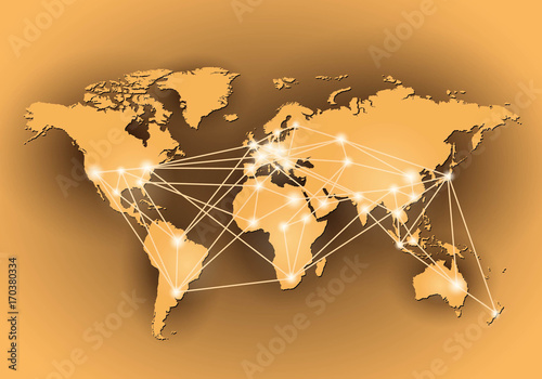 Global network connection Vector