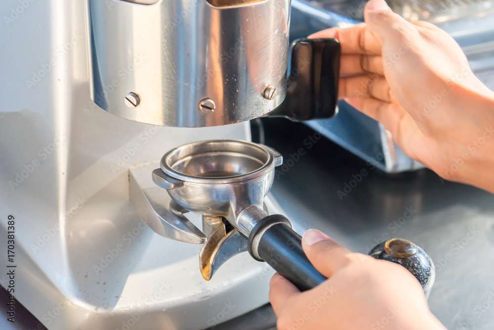 coffee machine preparing fresh coffee and pouring into cups Service Concept coffee machine preparing fresh coffee and pouring into cups Service Concept