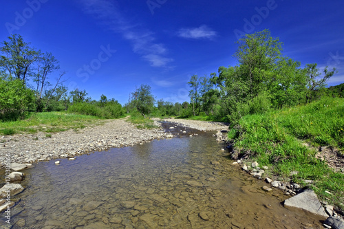 Beskid Niski at spring sunny day, Poland