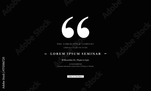 Business Seminar Invitation Design Template (With time, date and venue details)