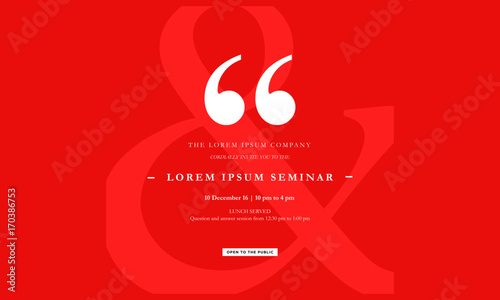 Business Seminar Invitation Design Template (With time, date and venue details)