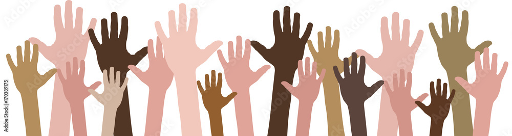 Vector banner teamwork, open hands. Solidarity concept, background Vector banner teamwork, open hands. Solidarity concept, background