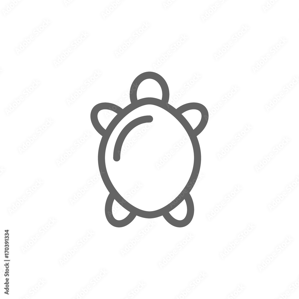 Simple turtle line icon. Symbol and sign vector illustration design. Editable Stroke. Isolated on white background Simple turtle line icon. Symbol and sign vector illustration design. Editable Stroke. Isolated on white background