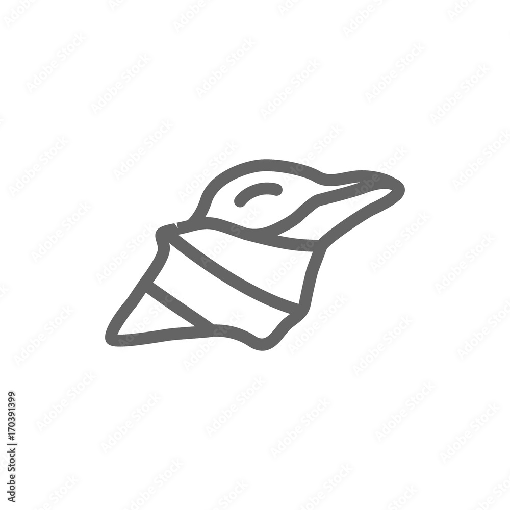 Simple conch line icon. Symbol and sign vector illustration design. Editable Stroke. Isolated on white background Simple conch line icon. Symbol and sign vector illustration design. Editable Stroke. Isolated on white background