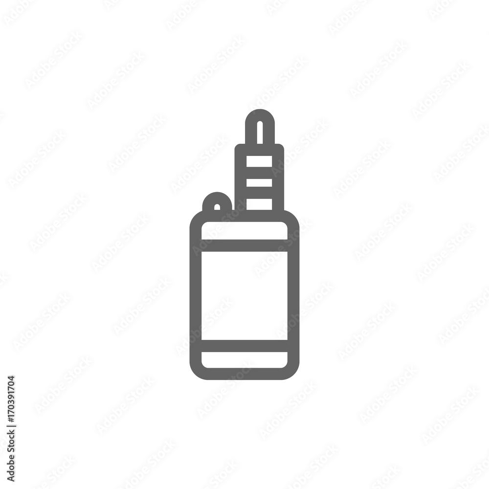 Simple vape line icon. Symbol and sign vector illustration design. Editable Stroke. Isolated on white background Simple vape line icon. Symbol and sign vector illustration design. Editable Stroke. Isolated on white background
