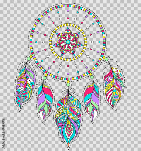 dreamcatcher on transparent background.