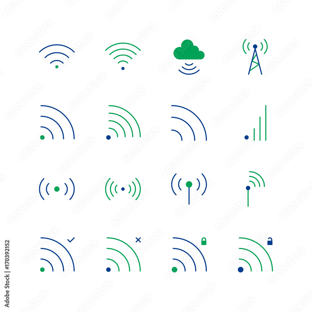 Wi-Fi flat icon Wi-Fi flat icon
