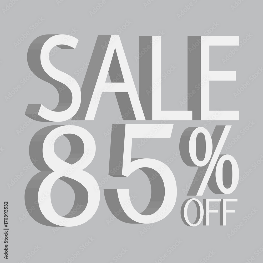 3D sale off text 3D sale off text