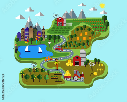 Natural food. infographic