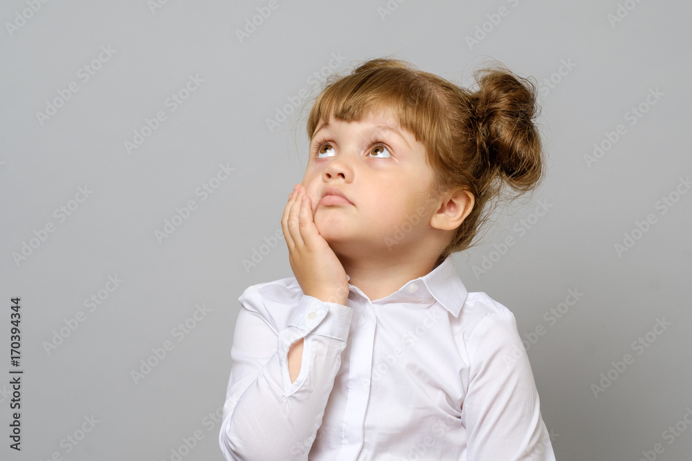 Portrait of thoughtful little girl Portrait of thoughtful little girl