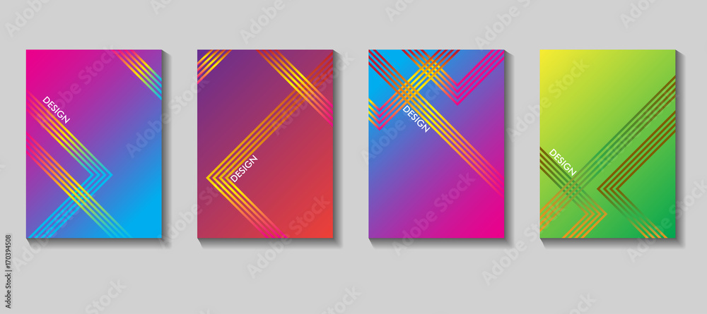 Colorful Cover Vector Design. Set of 80 Posters. Geometric Background. Vector templates for placards, banners, flyers, presentations and reports. Print