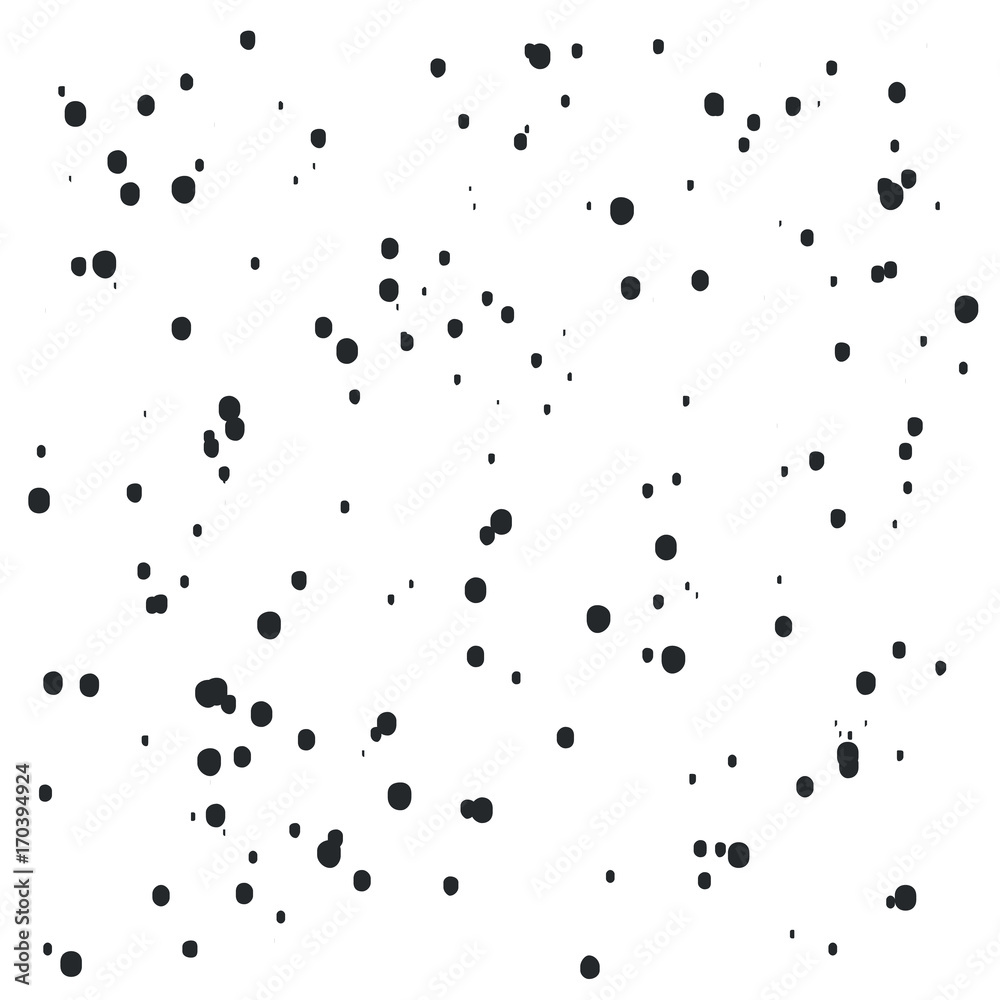 Random, chaotic, irregular circles, dots. Black and white vector illustration. Random, chaotic, irregular circles, dots. Black and white vector illustration.
