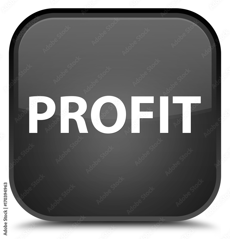 Profit special black square button Profit special black square button