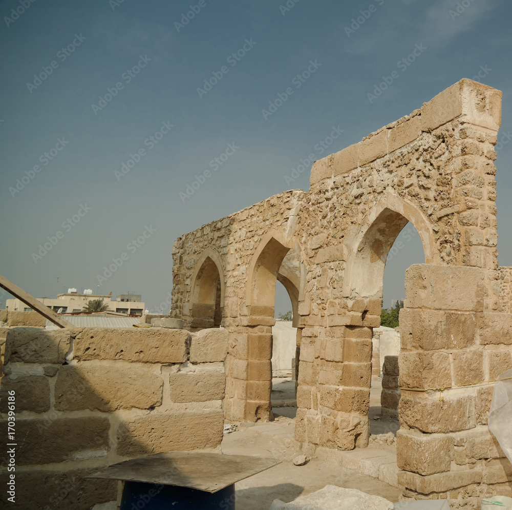 Exterior view to Al Khamis Mosque mosque at Manama, Bahrain