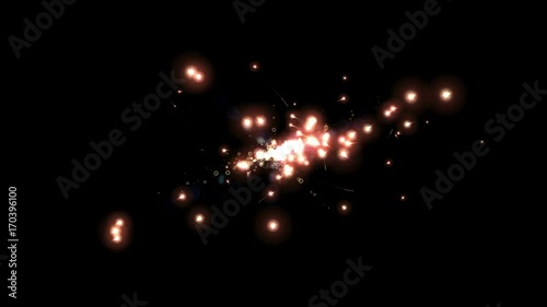 Digital Animation of reacting Particles