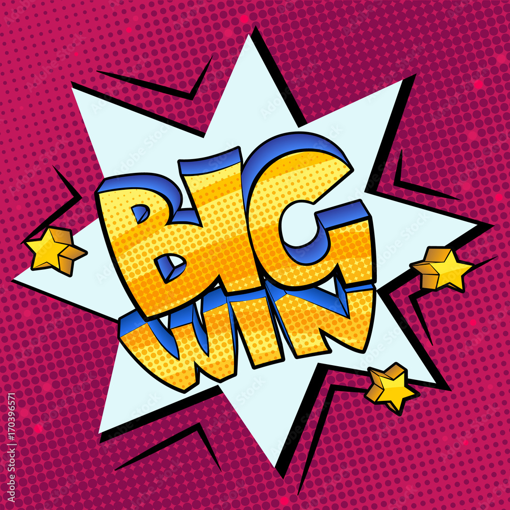 big win pop art sign big win pop art sign