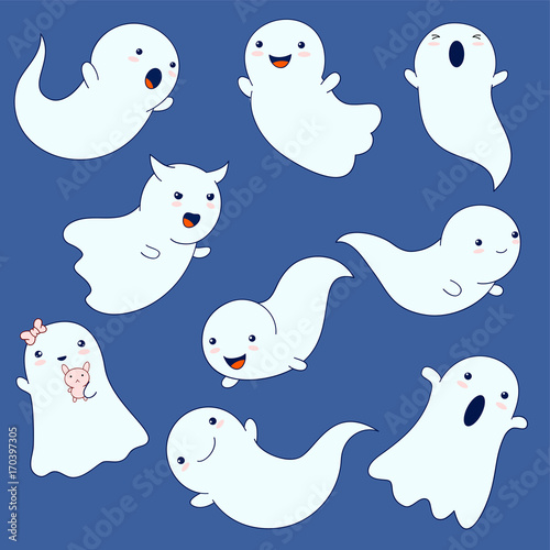 Collection of cute ghosts