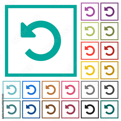 Undo changes flat color icons with quadrant frames