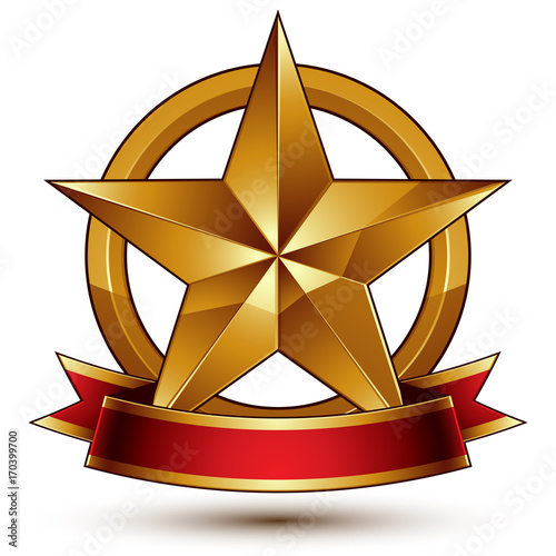 Branded golden symbol with ...