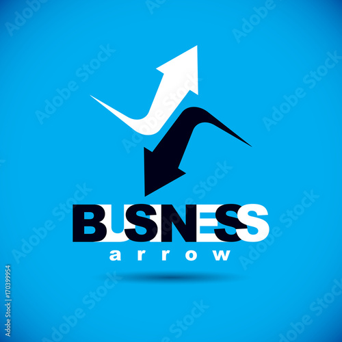 Vector upward trend of busi...