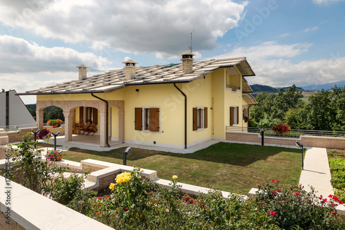 Wallpaper Mural Cescatto, Italy - August 22, 2017: House with patio from the mountain village of Italy. Torontodigital.ca