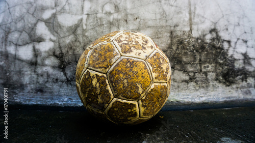 The old ball that already wearn out