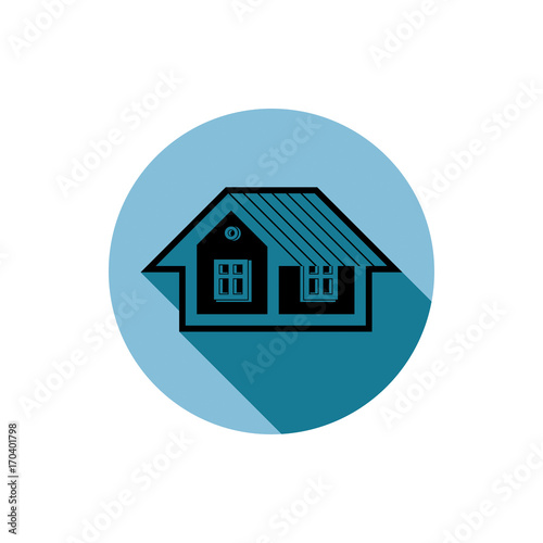 Simple house detailed vector illustration. Property developer conceptual icon, real estate emblem.  Building projects abstract symbol.