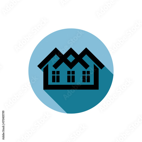 Simple house detailed vector illustration. Property developer conceptual icon, real estate emblem.  Building modeling and engineering projects abstract symbol.