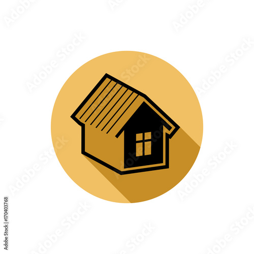 Simple house detailed vector illustration. Property developer conceptual icon, real estate emblem.  Building modeling and engineering projects abstract symbol.