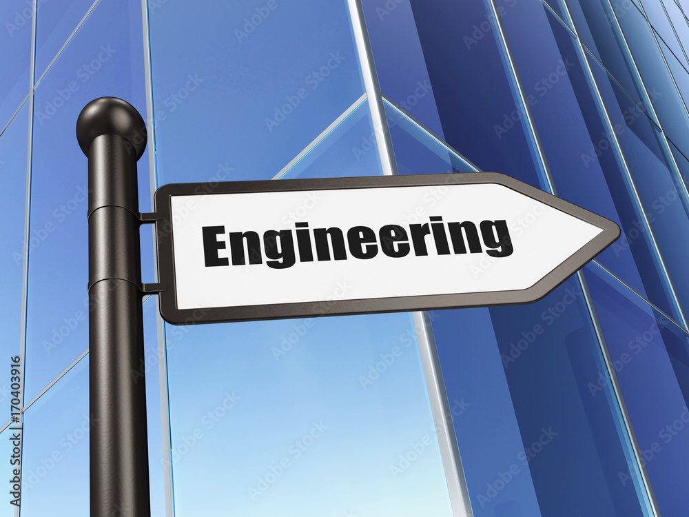 Building construction concept: sign Engineering on Building background