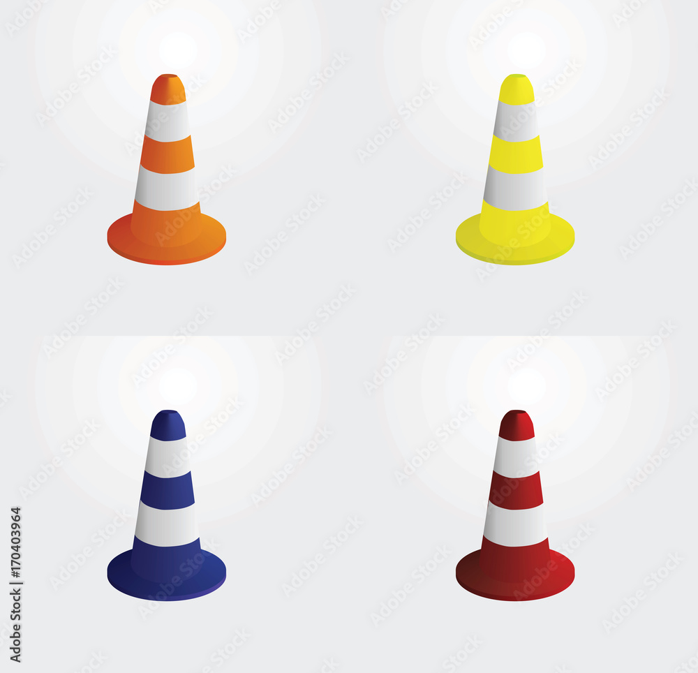 Traffic cones. vector illustration Traffic cones. vector illustration