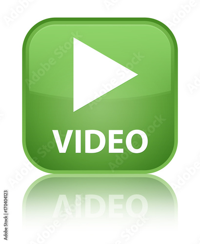 Video special soft green square button