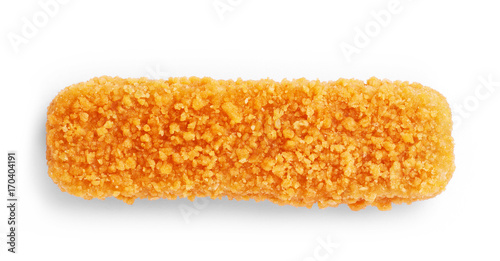 Crispy Fish fingers isolated on white background