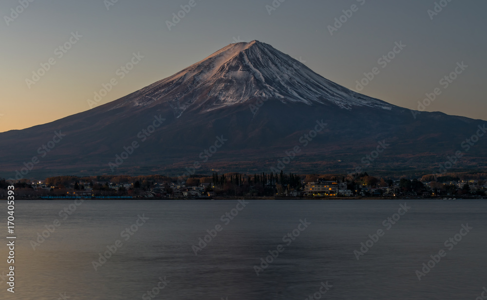 Fuji mountain and lake Kawaguchiko in early morning, Japan. Fuji mountain and lake Kawaguchiko in early morning, Japan.