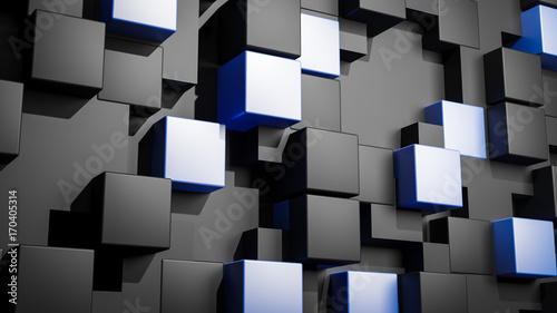 Abstract 3D cubes vertical background