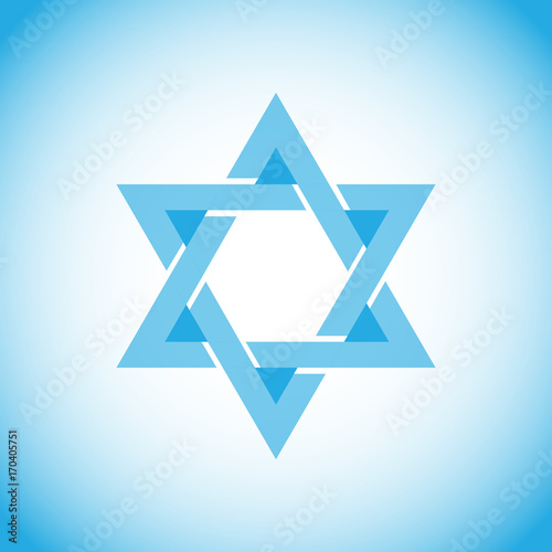 Star of David, a symbol of Israel, Hebrew