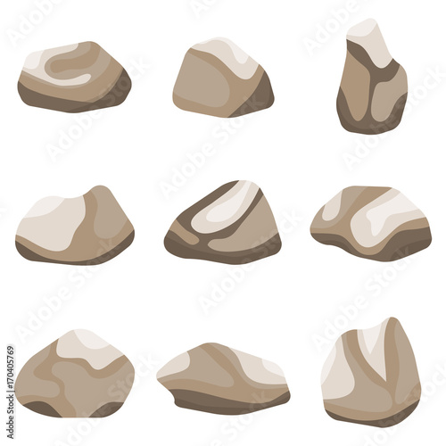 Stones. A set of brown stones