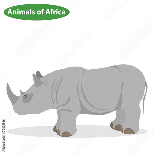 Rhinoceros, the icon of the rhinoceros, animals of Africa © dvolkovkir1980
