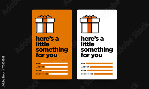 Here's A Little Something For You Gift Card UI Design With Promo Code