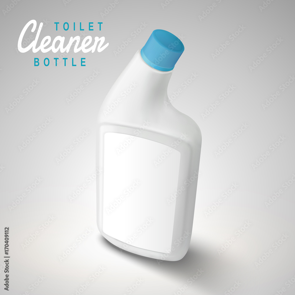 Blank toilet cleaner bottle