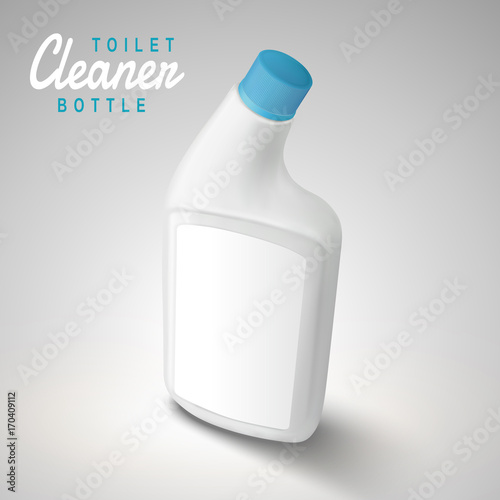 Blank toilet cleaner bottle